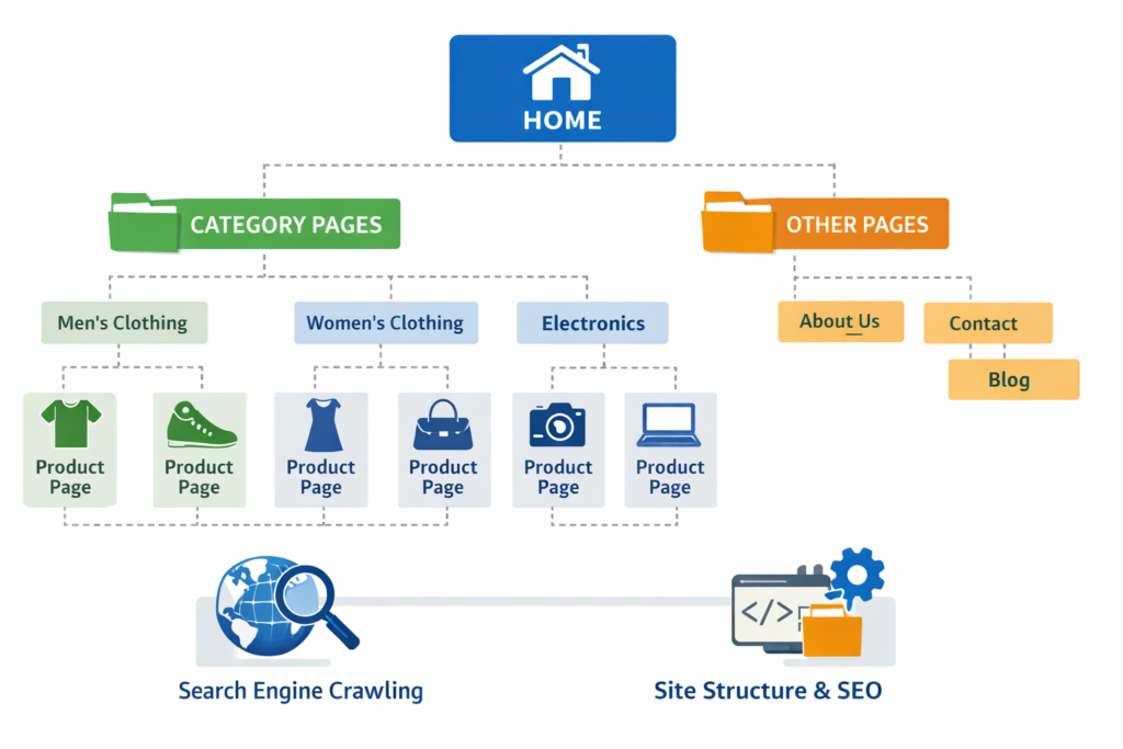 Website structure ecommerce